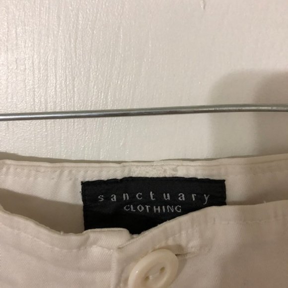 Sanctuary Anthropologie White Cropped Pants 27x21 - Picture 3 of 3
